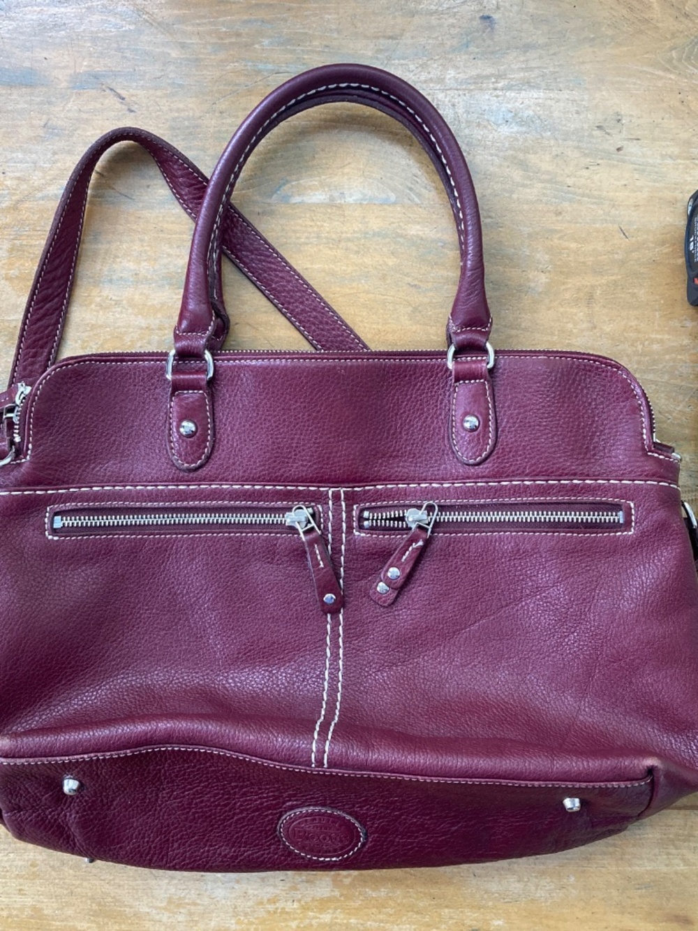 Purple Roots Pebbled Leather Bag - Picture 10 of 12